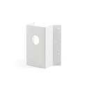 Outdoor corner mount Universal, HxBxT 19 x 16 x 9cm, white aluminium