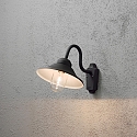 Wandarmatuur voor buitenshuis VEGA E27 IP23, zwart, transparant