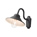 Konstsmide Wandarmatuur voor buitenshuis VEGA E27 IP23, zwart, transparant