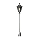 Konstsmide Lamp head VIRGO SMALL, E27 max. 100W, black aluminium / smoked acrylic glass