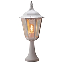 Pedestal light FIRENZE, E27 max. 100W, white aluminium / clear glass
