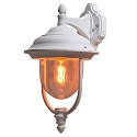Outdoor wall luminaire PARMA DOWN, E27 max. 75W, white aluminium / clear acrylic glass