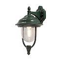 Konstsmide Outdoor wall luminaire PARMA DOWN, E27 max. 75W, green, aluminium / clear acrylic glass