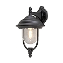 Konstsmide Outdoor wall luminaire PARMA DOWN, E27 max. 75W, black aluminium / clear acrylic glass