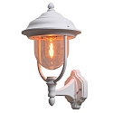 PARMA outdoor wall luminaire UP, E27 max. 75W, white aluminium / clear acrylic glass