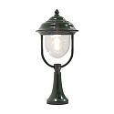 Pedestal light PARMA, E27 max. 75W, green, aluminium / clear acrylic glass