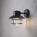 Outdoor wall luminaire MODENA DOWN, E27 max. 60W, black aluminium / clear glass