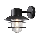 Konstsmide Wandarmatuur voor buitenshuis MODENA down E27 IP44, zwart, transparant