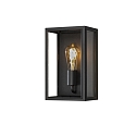 Wandarmatuur CARPI E27 IP44, zwart dimbaar