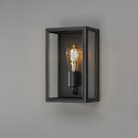 Konstsmide Wandarmatuur CARPI E27 IP44, zwart dimbaar
