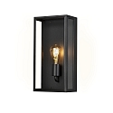 Wandarmatuur CARPI E27 IP44, zwart dimbaar