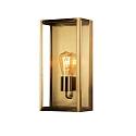 Wandarmatuur voor buitenshuis CARPI E27 IP44, messing dimbaar