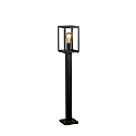 Padverlichting CARPI E27 IP44, messing, zwart dimbaar