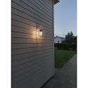outdoor wall luminaire OLBIA down, round, long E27 IP44, white dimmable