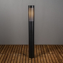 Konstsmide path light PISTOIA E27 IP54, black dimmable