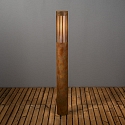 Konstsmide path light PISTOIA E27 IP54, rust dimmable