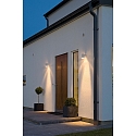 Konstsmide Outdoor wall spot MODENA, with reflector for partly indirect light, GU10 max. 35W, white aluminium / clear acrylic glass