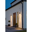 Konstsmide Outdoor wall spot MODENA, with reflector for partly indirect light, GU10 max. 35W, black aluminium / clear acrylic glass