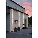 Konstsmide Outdoor wall spot MODENA UP/DOWN SINGLE, 2x GU10 max. 35W, white aluminium / clear acrylic glass
