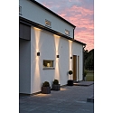 Konstsmide Outdoor wall spot MODENA UP/DOWN SINGLE, 2x GU10 max. 35W, black aluminium / clear acrylic glass