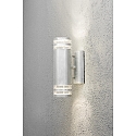 Outdoor wall luminaire MODENA UP/DOWN DOUBLE, 2x GU10 max. 35W, galvanised steel / clear acrylic glass