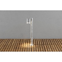 Path luminaire MODENA with pole, GU10 max. 35W, galvanised steel / clear acrylic glass