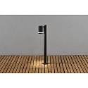 Path luminaire MODENA with pole, GU10 max. 35W, black aluminium / clear acrylic glass