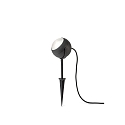 HighPower LED groundspike luminaire LECCE with swiveling head, 4W 3000K 260lm, black aluminium, faceted acrylic glass