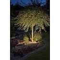 Konstsmide HighPower LED groundspike luminaire LECCE with swiveling head, 4W 3000K 260lm, black aluminium, faceted acrylic glass