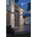 Konstsmide Outdoor wall luminaire MODENA UP/DOWN with motion detector, 2x GU10 max. 35W, stainless steel 304 / clear glass