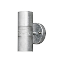Konstsmide Outdoor wall luminaire MODENA, with double cone of light, 2x GU10 max. 35W, galvanised steel / clear glass