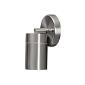 Konstsmide Outdoor wall spot MODENA, swiveling, GU10 max. 7W, cone of light 105�, stainless steel 304 / clear glass