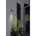 Konstsmide Outdoor wall spot MODENA, swiveling, GU10 max. 7W, cone of light 105�, stainless steel 304 / clear glass