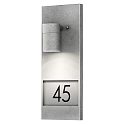 Outdoor wall luminaire MODENA, with house numbers, GU10 max. 35W, galvanised steel / clear glass