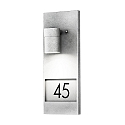 Konstsmide Outdoor wall luminaire MODENA, with house numbers, GU10 max. 35W, galvanised steel / clear glass