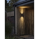 Konstsmide Wandarmatuur voor buitenshuis TEMI up down, cilindrisch GU10 IP54, zwart dimbaar