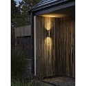 Konstsmide Wandarmatuur voor buitenshuis TEMI up down, cilindrisch GU10 IP54, goud dimbaar