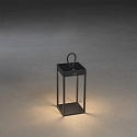 Konstsmide Outdoor LED accu-lantern RAVELLO, IP54, 2.2W 3000K 180lm, dimmable, black, small, 30cm