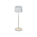 battery table lamp POSITANO round, CCT Switch, dimmable IP54, white dimmable