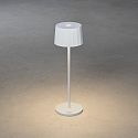 Konstsmide battery table lamp POSITANO round, CCT Switch, dimmable IP54, white dimmable