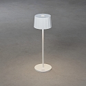 Konstsmide battery table lamp POSITANO round, CCT Switch, dimmable IP54, white dimmable