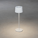 Konstsmide battery table lamp POSITANO round, CCT Switch, dimmable IP54, white dimmable