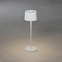 Konstsmide battery table lamp POSITANO round, CCT Switch, dimmable IP54, white dimmable