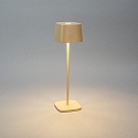 Konstsmide battery table lamp CAPRI USB square IP54, sand coloured dimmable