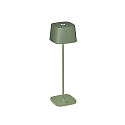battery table lamp CAPRI IP54, green, grey dimmable
