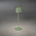 Konstsmide battery table lamp CAPRI IP54, green, grey dimmable