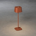 Konstsmide battery table lamp CAPRI IP54, terracotta dimmable