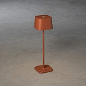 Konstsmide battery table lamp CAPRI IP54, terracotta dimmable