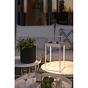 Konstsmide LED solar-/USB-lantern PORTOFINO, IP54, 2.2W 2700/3000K 180lm, dimmable, with twilight sensor + wall mount, white