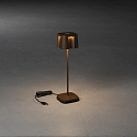 battery table lamp NICE  square, CCT Switch, dimmable IP54, rust dimmable